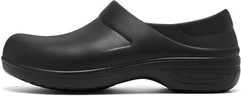 حذاء عمل Alcubieree غير قابل للانزلاق للنساء لخدمة الطعام سهل الارتداء للتمريض، مريح مقاوم للماء ومقاوم للزيوت، حذاء مطعم خفيف الوزن لطيف أسود مقاس 8.5 in Kuwait