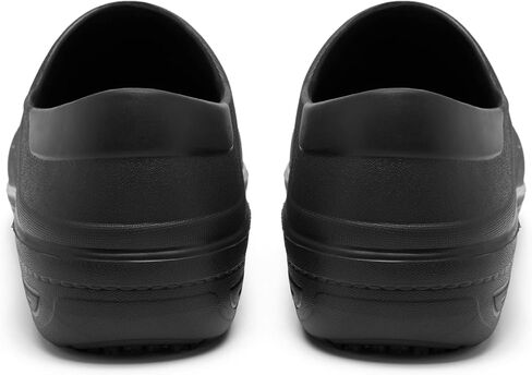 حذاء عمل Alcubieree غير قابل للانزلاق للنساء لخدمة الطعام سهل الارتداء للتمريض، مريح مقاوم للماء ومقاوم للزيوت، حذاء مطعم خفيف الوزن لطيف أسود مقاس 8.5 in Kuwait