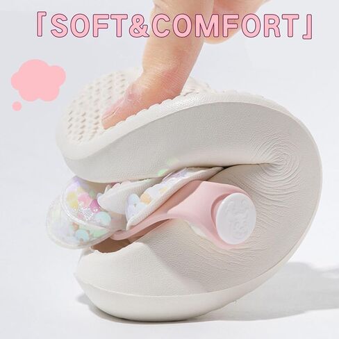 Acdoslow Toddler Little Kids Garden Clogs Girls Slides Butterfly Slip On Water Shoes Non-Slip Summer Beach Pool Shower Slippers in Saudi Arabia