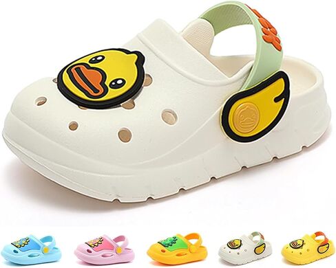 B.Duck Little Kids Toddler Clogs Garden Shoes Boys Girls Cartoon Dinosaur Slides Non-Slip Pool Sandals in Saudi Arabia