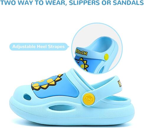 B.Duck Little Kids Toddler Clogs Garden Shoes Boys Girls Cartoon Dinosaur Slides Non-Slip Pool Sandals in Saudi Arabia