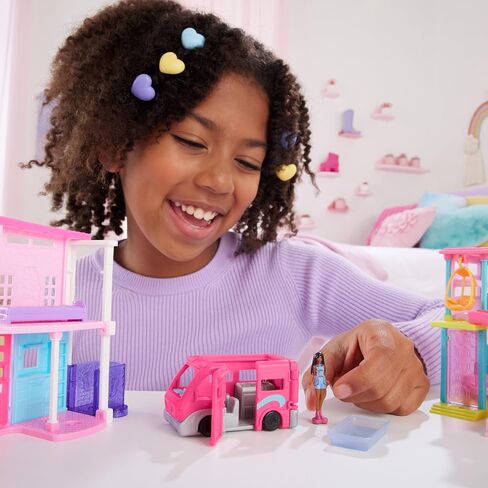 Barbie Mini BarbieLand Doll & Toy Vehicle Sets, 1.5-inch Doll & Convertible Car with Color-Change Surprise, Plus Street Sign Accessory in Saudi Arabia