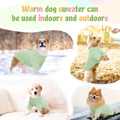 Bonaweite محبوك سترة الكلب للكلاب الصغيرة المتوسطة القطط، الدافئة الناعمة السترة جرو سترة الزي الكلب تريكو البلوز للكلاب فتاة صبي in Kuwait