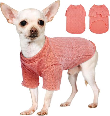 Bonaweite Knitted Dog Sweater for Small Medium Dogs Cats, Warm Soft Pullover Puppy Sweater Outfit Doggie Knitwear Sweatshirt for Dogs Girl Boy in Saudi Arabia