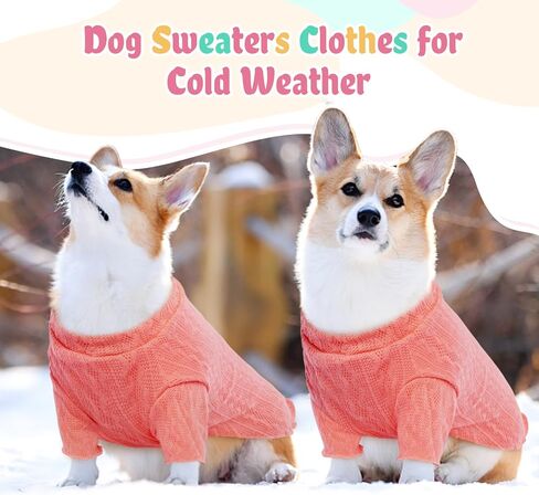 Bonaweite Knitted Dog Sweater for Small Medium Dogs Cats, Warm Soft Pullover Puppy Sweater Outfit Doggie Knitwear Sweatshirt for Dogs Girl Boy in Saudi Arabia