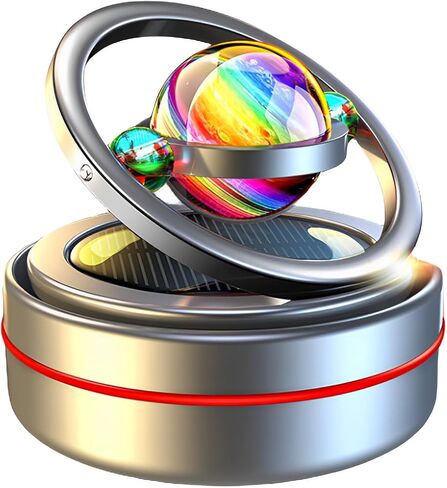 EAONITU سيارة الديكور الشمسية تدور لوحة القيادة سيارة الزينة السيارات الديكور الداخلي الهدايا ديكور المنزل مكتب (الأحمر) in Kuwait