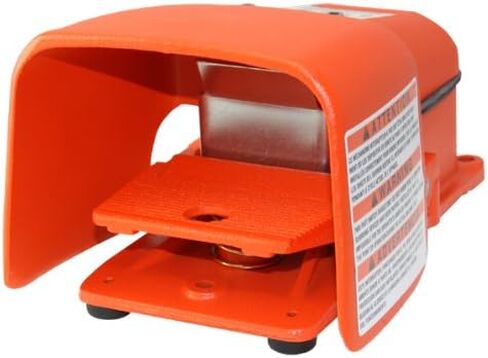 Linemaster 511-B2 Hercules Anti-Trip Foot Switch، كهربائي، دواسة واحدة، مؤقتة، DPDT، مرحلة واحدة، واقي ألومنيوم كامل، برتقالي in Kuwait