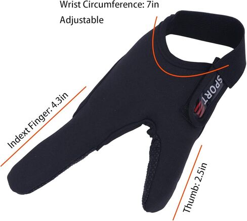 BushWalk Professional Finger Protector Neoprene Gloves Unisex Thumb and Index Finger Protector for Outdoor Fishing in Kuwait