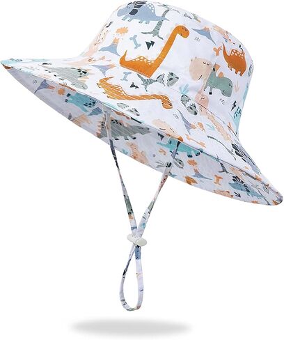 BIKINX Baby Sun Hat Toddler Bucket Hat Wide Brim Kids Beach Hats UPF 50+ Sun Protective for Boys Girls in Kuwait