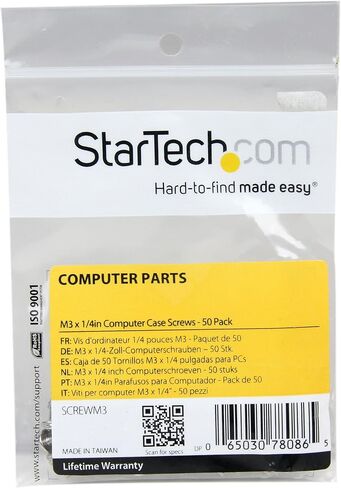 StarTech.com مسامير الكمبيوتر المثبتة على الكمبيوتر الشخصي M3 x 1/4in Long Standoff - طقم براغي - 0.2 بوصة (عبوة من 50) - SCREWM3 in Saudi Arabia