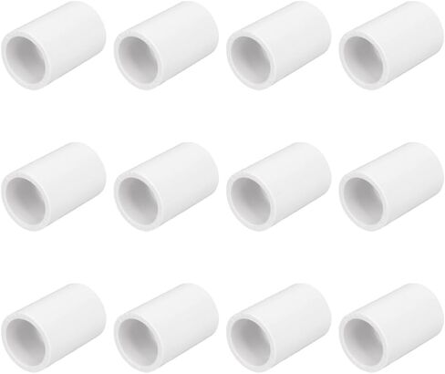 HayEastdor 12 قطعة 1/2 بوصة أنبوب PVC أبيض اقتران محول تجهيزات الأنابيب موصلات مقبس منزلقة للرش، نظام الري بالتنقيط، تمديد الأنابيب HE050-1/2 in Kuwait