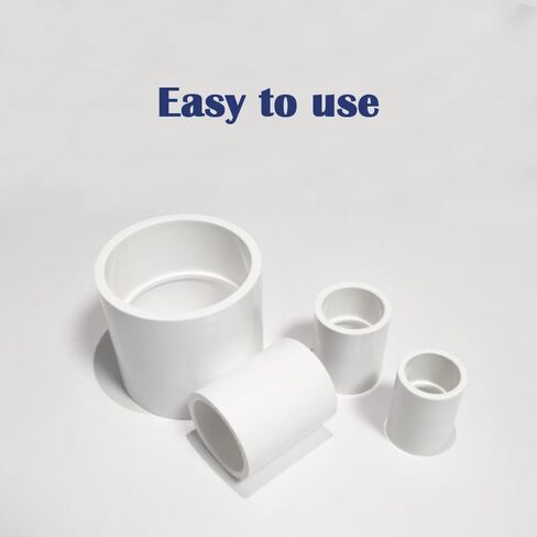 HayEastdor 12 قطعة 1/2 بوصة أنبوب PVC أبيض اقتران محول تجهيزات الأنابيب موصلات مقبس منزلقة للرش، نظام الري بالتنقيط، تمديد الأنابيب HE050-1/2 in Kuwait
