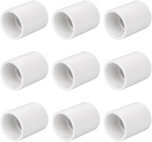 HayEastdor 12 قطعة 1/2 بوصة أنبوب PVC أبيض اقتران محول تجهيزات الأنابيب موصلات مقبس منزلقة للرش، نظام الري بالتنقيط، تمديد الأنابيب HE050-1/2 in Kuwait