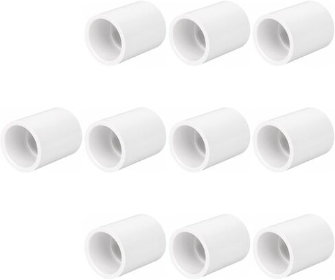 HayEastdor 12 قطعة 1/2 بوصة أنبوب PVC أبيض اقتران محول تجهيزات الأنابيب موصلات مقبس منزلقة للرش، نظام الري بالتنقيط، تمديد الأنابيب HE050-1/2 in Kuwait