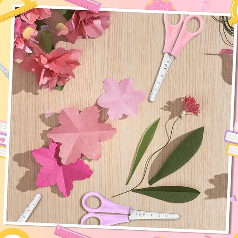 Gisafai 100 Pcs 5'' Scissors Bulk for Kids Safety Blunt Tip Scissors Stainless Steel Sharp Blade Easy Grip Scissors 5 Pastel Colors Kids Craft Scissors for Office Sewing Home Craft School Supplies in Saudi Arabia