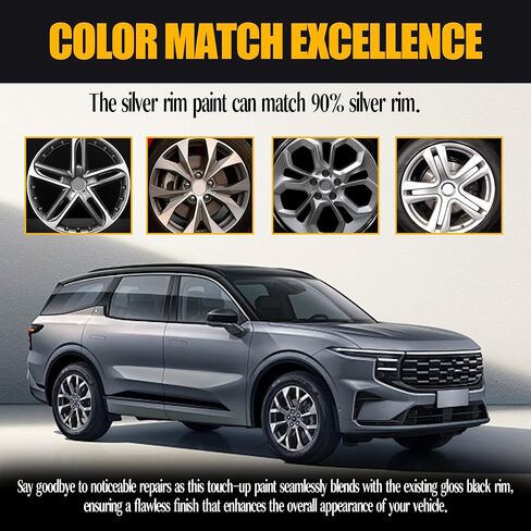 (Gloss Black, 2 in 1 Car Rim Touch Up Paint for Cars Universal Color Rim Scratch Repair Pen Car Paint Scratch Repair Car Touch Up Paint Pen Wheel Rim Curb Rash Repair Kit Car Scratch Remover in Saudi Arabia