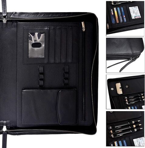 محفظة جلدية للرجال والنساء - منظم متعدد الجيوب مزود بسحاب in Kuwait