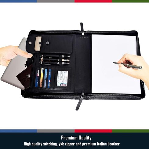 محفظة جلدية للرجال والنساء - منظم متعدد الجيوب مزود بسحاب in Kuwait