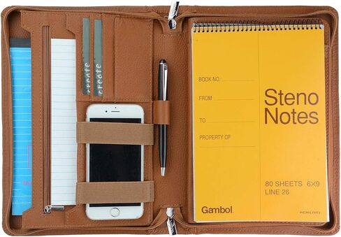 حافظة جلدية احترافية لتنظيم أجهزة iPad Mini 5 2019، وJunior Legal (A5) Notepad، وحافظة جلدية بسحاب in Kuwait