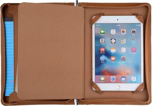 حافظة جلدية احترافية لتنظيم أجهزة iPad Mini 5 2019، وJunior Legal (A5) Notepad، وحافظة جلدية بسحاب in Kuwait