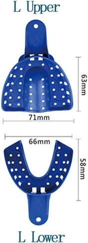 EASYTODENTA 12PCS Dental Impression Trays 8 Sizes Autoclavable Teeth Impression Kits S/M/L,Upper/Lower (L Lower) in Saudi Arabia