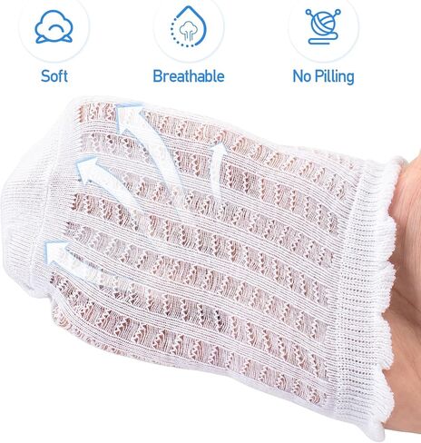 Meeshine 6 Pack Toddler Baby Girls Boys Mesh Thin Socks Summer Eyelet Cotton Ruffle Breathable Ankle Socks for 1-8T Kids in Saudi Arabia