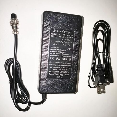 [ملاءمة معتمدة] شاحن سكوتر 63 فولت 2.0 أمبير فائق السرعة بأربعة شقوق، لـ Segway Ninebot S.S-MAX، Mini Pro، Go Kart، Go Kart Pro 4-Pin Connector 54V شاحن بطارية in Kuwait