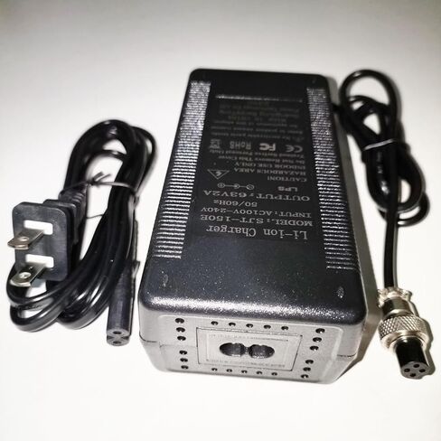 [ملاءمة معتمدة] شاحن سكوتر 63 فولت 2.0 أمبير فائق السرعة بأربعة شقوق، لـ Segway Ninebot S.S-MAX، Mini Pro، Go Kart، Go Kart Pro 4-Pin Connector 54V شاحن بطارية in Kuwait