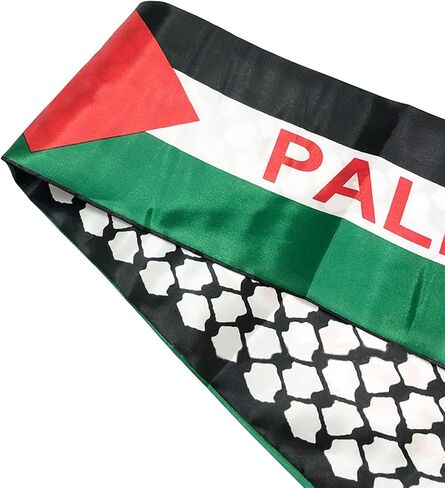 Xdodnev الطباعة الرقمية فلسطين وشاح طويل الساتان وشاح للرقبة فلسطين الرقبة شال القدس العربية وشاح لجميع الأعمار in Kuwait