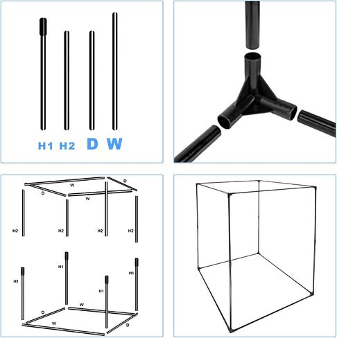 GVM 47x39x78inch Large Photo Light Box Photography, LED Photo Studio Light Box│Photo Booth with 3 Color Backdrops+Carry Bag, Professional Lightbox for Product Photography Clothes Portrait Shooting in Saudi Arabia