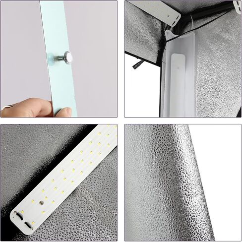 GVM 47x39x78inch Large Photo Light Box Photography, LED Photo Studio Light Box│Photo Booth with 3 Color Backdrops+Carry Bag, Professional Lightbox for Product Photography Clothes Portrait Shooting in Saudi Arabia