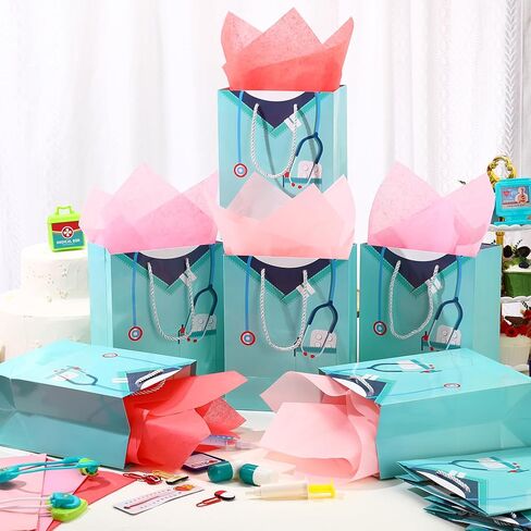 Censen 20 Pcs Nurse Graduation Gifts Bag with Tissue Paper Nurse Doctor Graduation Gift Bag with Handle Nursing Gift Bag for Nurse Doctor Medical School Graduate Occupational Therapist Party Supplies in Saudi Arabia