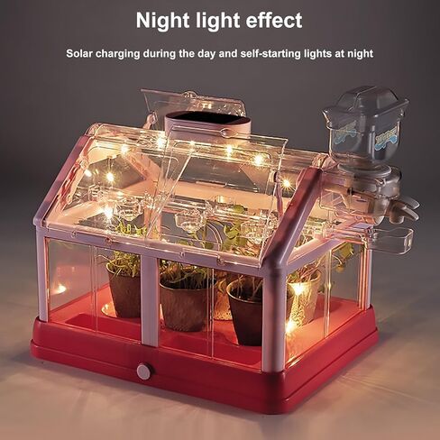 مجموعة أدوات زراعة النباتات للأطفال من EXBEPE، مجموعة زراعة الدفيئة، مجموعة Terrarium Kit للأطفال، لعبة البستنة النباتية التعليمية DIY، الدفيئة الحية مع لوحة شمسية، مجموعة البستنة الداخلية in Kuwait