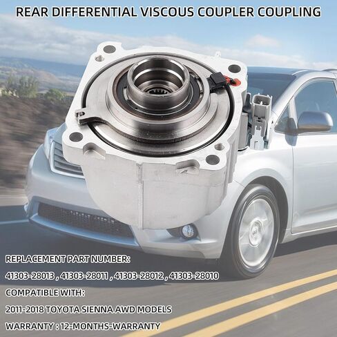 Dasbecan Rear Differential Viscous Coupler Coupling Compatible with Toyota Sienna AWD 2.7 3.5L 2011-2018 Replaces# 41303-28013 41303-28011 41303-28012 41303-28010 in Kuwait