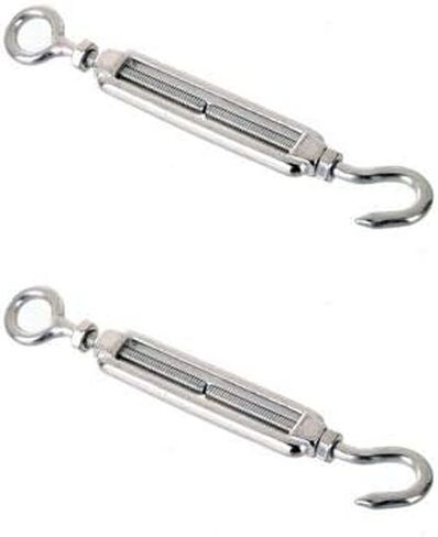 US STAINLESS 2 Pieces Stainless Steel 316 M6 Turnbuckle Hook and Eye 6mm Marine Grade in Saudi Arabia