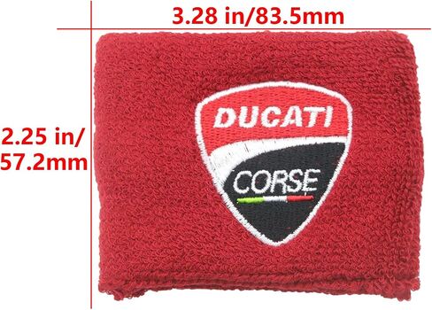 iTobest Motorcycle Brake Reservoir Sock Fits For Ducati 748/749/848/916/996/998/999/1198/1199/ V2 4 ST2 3 4, Streetfighter, Hypermotard, Multistrada- Reservoir Sock Cover (Red)2 Pack in Saudi Arabia