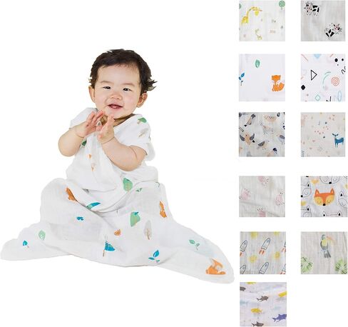 Muslin Cotton Toddler Sleeping Sack Bag, 0.5 Tog baby Lightweight Wearable Blanket for boy and girl (S, Forest) in Saudi Arabia