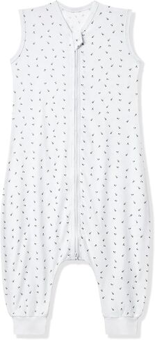 أكياس نوم للأطفال الصغار من ليكتين 0.5 توغ - بطانية يمكن ارتداؤها للأطفال الصغار مع أرجل، 100% قطن 100% كيس نوم بدون أكمام بسحاب ثنائي الاتجاه in Kuwait