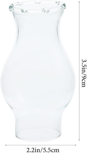 Luxshiny Oil Lamp Chimney Hurricane Chimney Glass Replacement Lamp Shade Hand Blown Kerosene Lantern Globe Tube Clear Oil Lamp Cover For Vintage Oil Lamp in Saudi Arabia