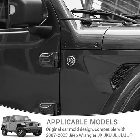PDKLIN لغطاء قاعدة هوائي راديو Jeep زخرفة متوافقة مع Jeep Wrangler 2007-2023 JK JKU JL JLU/Gladiator JT 2020-2023، حبيبات ألياف الكربون، الملحقات الخارجية in Kuwait