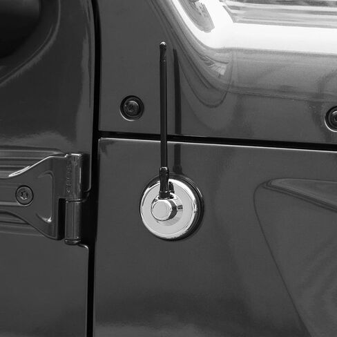 PDKLIN لغطاء قاعدة هوائي راديو Jeep زخرفة متوافقة مع Jeep Wrangler 2007-2023 JK JKU JL JLU/Gladiator JT 2020-2023، حبيبات ألياف الكربون، الملحقات الخارجية in Kuwait