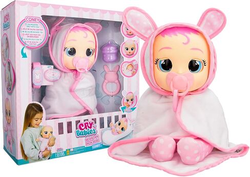 Cry Babies Newborn Coney - Interactive Baby Doll with 20+ Baby Sounds, Girls & Kids Age 18M and Up in Kuwait