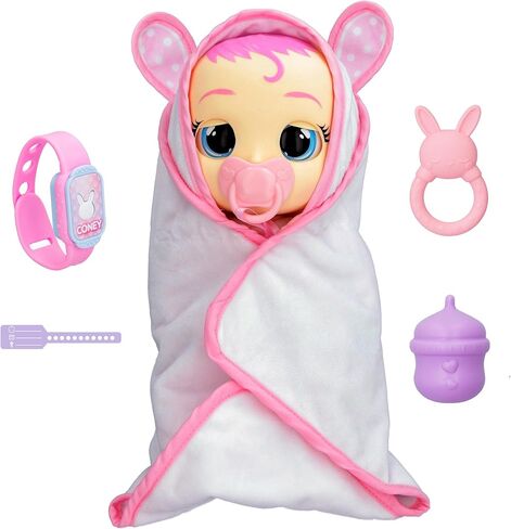Cry Babies Newborn Coney - Interactive Baby Doll with 20+ Baby Sounds, Girls & Kids Age 18M and Up in Kuwait