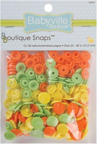 Dritz Babyville Boutique 35031 Snaps, Size 20, White (60-Sets) in Saudi Arabia