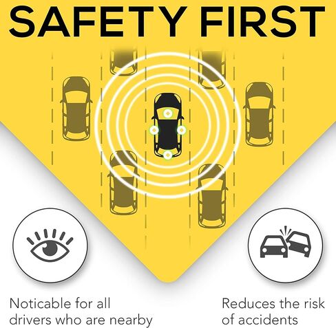 لافتات مؤكدة للأطفال على اللوحة مع أكواب شفط - عبوتان، 5 بوصة × 5 بوصة - علامات أمان أساسية للسيارات - أصفر ساطع، شفط متين وقوي in Kuwait