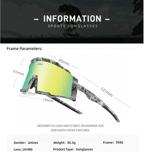 OMEKOL Two Sizes For Adults and Youth Sunglasses Sports Baseball Cycling Glasses Men Women MTB Bicycle Eyewear Outdoor in Saudi Arabia