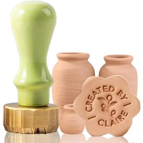 Custom Pottery Stamp for Clay - Personalized Pottery Stamp with Your Logo, Creative Imprint Letter Stamps, Polymer Clay Tools, Gift for Potters in Saudi Arabia