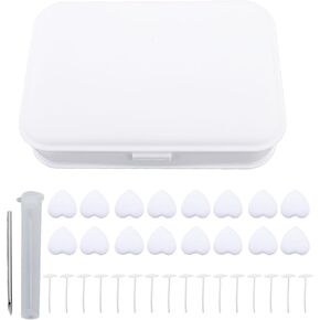 16 Pieces Quilt Fixing Clips Set, Heart Shape Removable Comforter Fastener, Duvet Blanket Bedding Holder Pins with Storage Box, for Home Use in Spring Autumn Winter (White) in Saudi Arabia