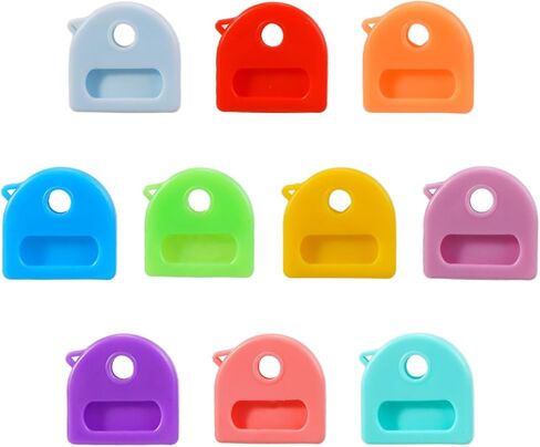 24 Pack Key Covers Caps, 1" Standard Key Caps, Key Identifiers Covers for Standard Flat House Keys Organization (Not Suitable for Odd-Shaped Keys), 8 Colors in Saudi Arabia