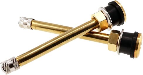 TR573 Truck Tire Valve Stems, 10PCS Brass Commercial 4-3/8 Vehicle Tubeless Valve Stems Replacement for Rim Φ.625", Clamp-in Automotive Tire Repair Accessories, Universal Fit in Saudi Arabia